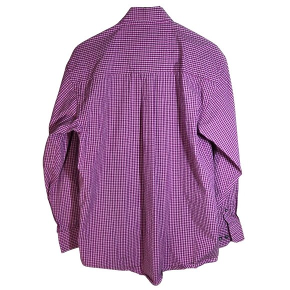 Wrangler George Strait Collection Pink Plaid Check One-Pocket Button-Down Shirt - Picture 4 of 6